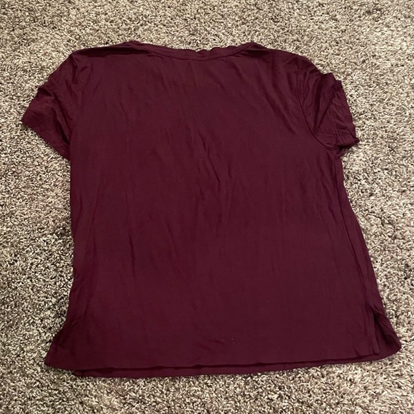 Deep Maroon Short Sleeved Tee - Picture 4 of 5
